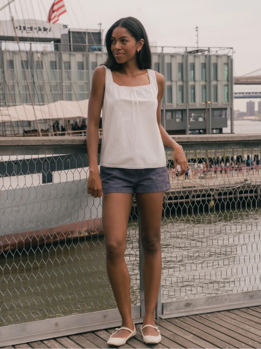 St. George White Cotton Top